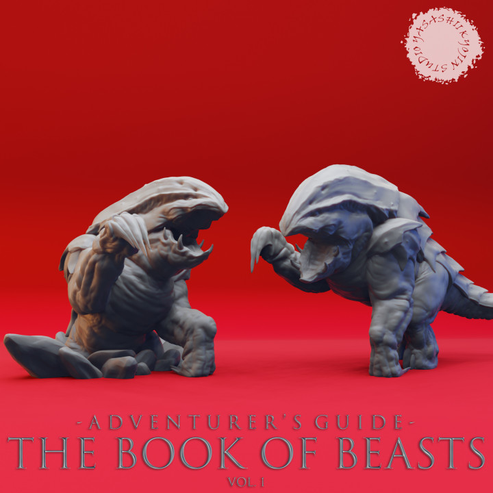 Bulette Bundle - Book of Beasts - Tabletop Miniatures (Pre-Supported)'s Cover