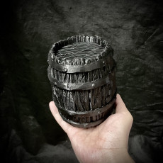 Picture of print of Barrel Vintage Stylized High Quality - Stand Base For Miniature Figures - Pencil Holder - Vase - Mug