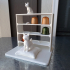 Desk shelf for Nespresso pods with a cat, a kitten, and a rat image