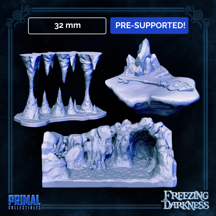 $3.00Ice grute, Stalactite trap and Crystal key -FREEZING DARKNESS - MASTERS OF DUNGEONS QUEST
