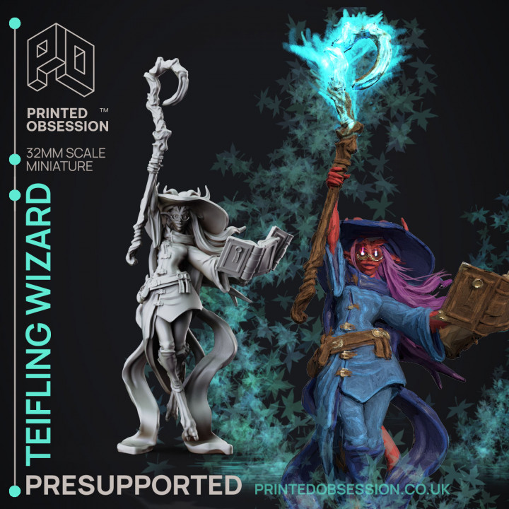 $4.00Nendra - Teifling High Mage - PRESUPPORTED - 32 mm scale
