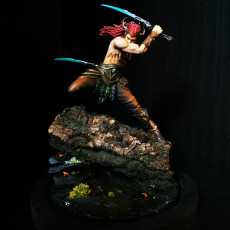 Picture of print of Wood elf swordsman 3 32mm pre-supported