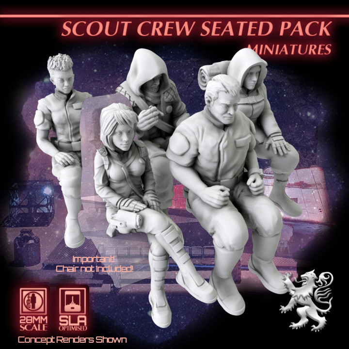 Scout Crew Seated Pack Miniatures's Cover