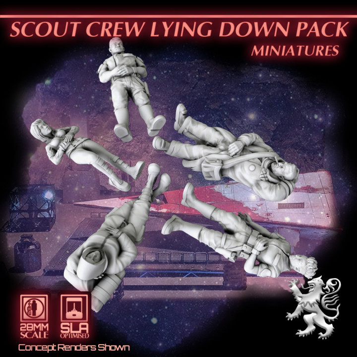 Scout Crew Lying Down Pack Miniatures's Cover