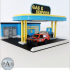 1/64 GAS STATION - HOT WHEELS/DIECASTS DIORAMA image