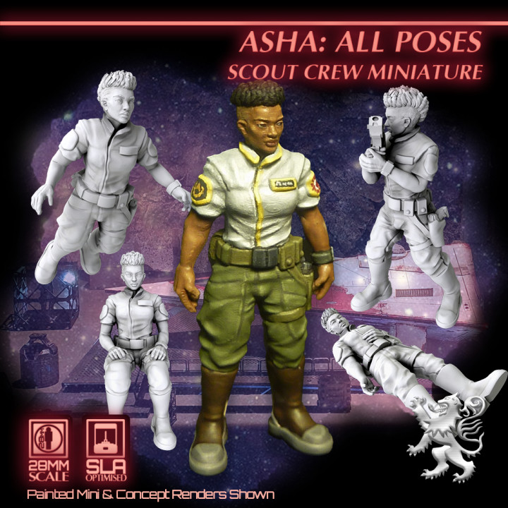 Asha: All Poses - Scout Crew Miniature's Cover