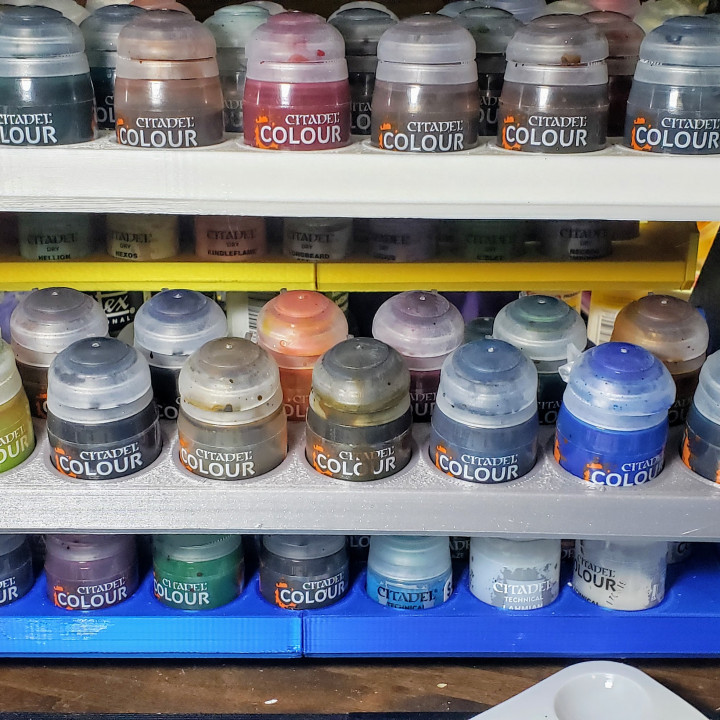 3D Printable Rotating Paint Rack by Fedor