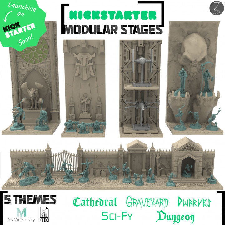 Free Module from Kickstarter -> Modular Stages STL files