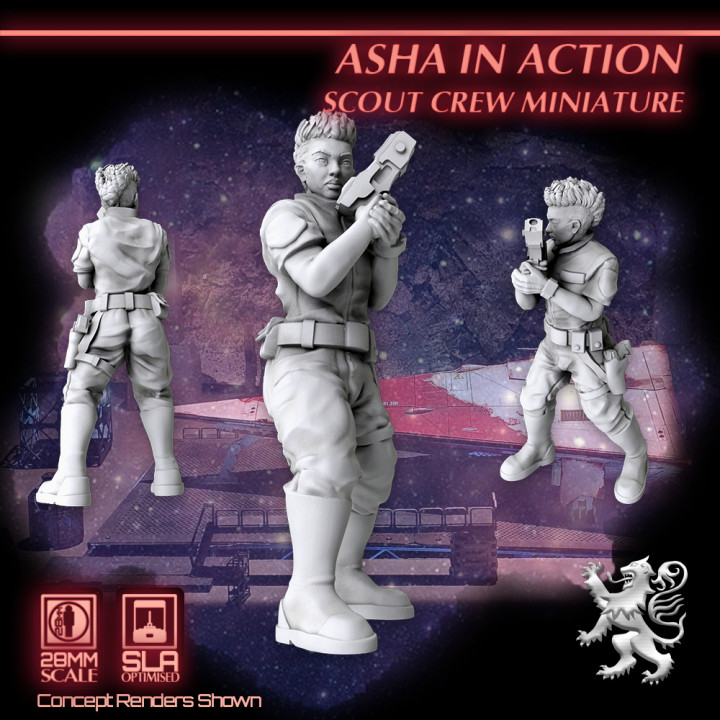 Asha in Action - Scout Crew Miniature's Cover