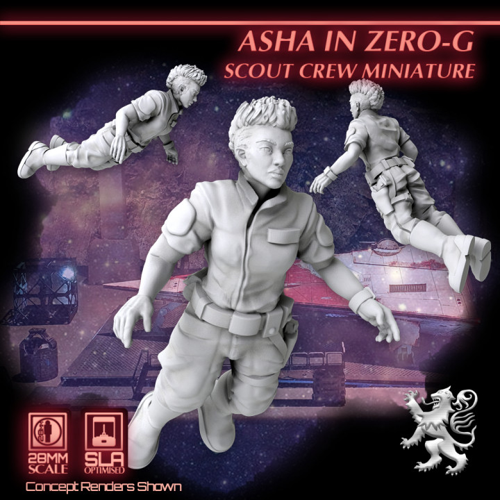 Asha in Zero-G - Scout Crew Miniature's Cover