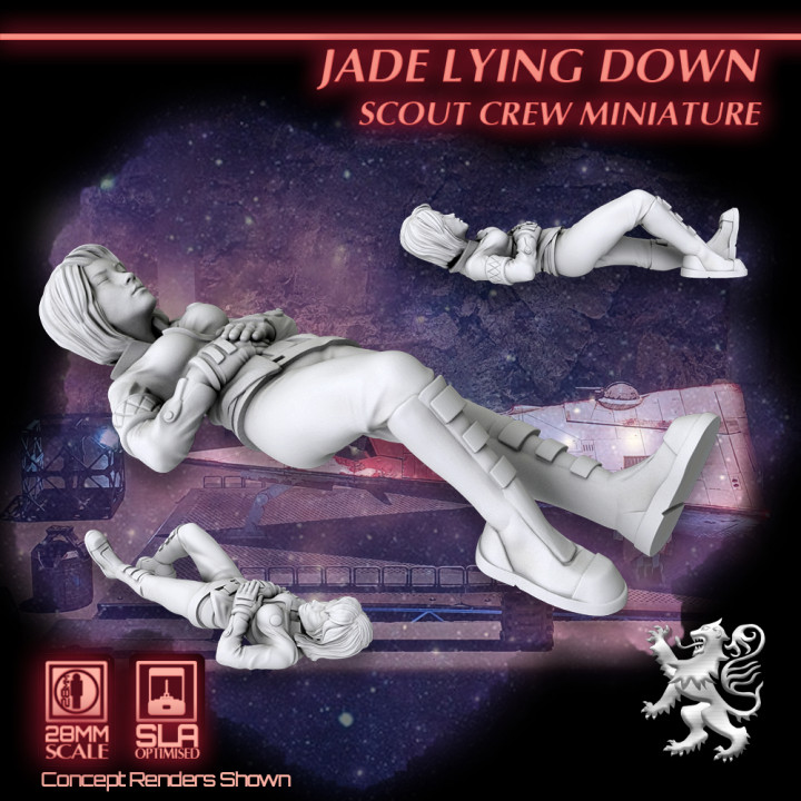 $3.95Jade Lying Down - Scout Crew Miniature