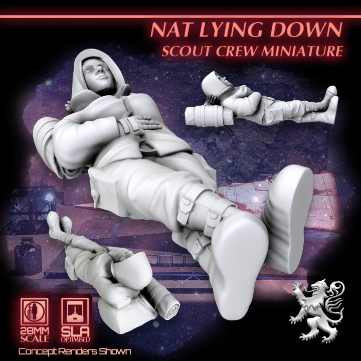 Nat Lying Down - Scout Crew Miniature's Cover