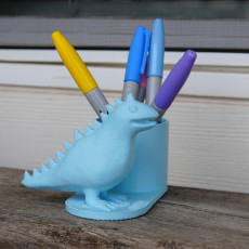 Picture of print of Friendly dinosaur pen holder