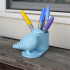 Friendly dinosaur pen holder print image