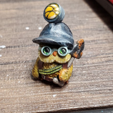 Picture of print of Owlkin Miner 1B Miniature - Pre-Supported
