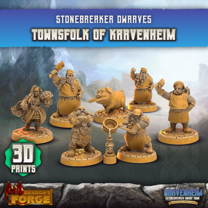 Townsfolk of Karvenheim (3D Prints)'s Cover