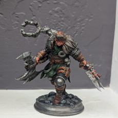 Picture of print of Steampunk Barbarian Artificer - Eyrik