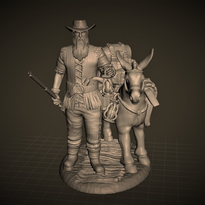 Wild West Prospector with Mule