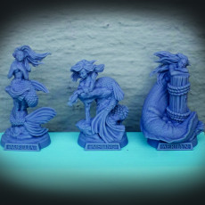 Picture of print of Mermaid set (Aerilyn the Mermaid, Aisling the Mermaid, and Aurelia the Mermaid)