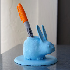 Picture of print of Bunny pen holder