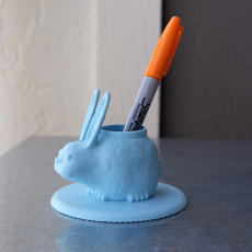 Picture of print of Bunny pen holder