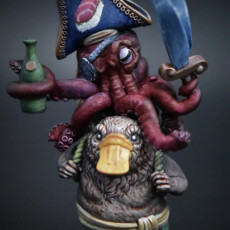 Picture of print of Ushar, Boondaburra Platypus Pirate with Octopus (Pre-Supported)