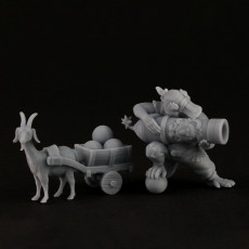 Picture of print of Gesi, Boondaburra Platypus Pirate Artillery with Goat Cart (Pre-Supported)