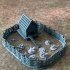 15mm Chicken Coop and Fence, AND chickens! image