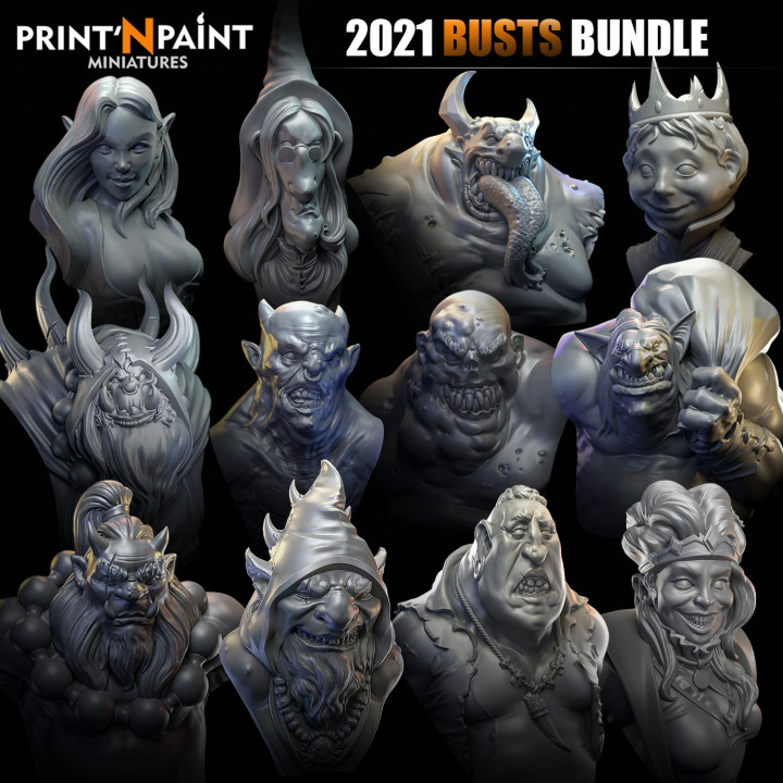 $25.002021 Busts Bundle - Print'N Paint Miniatures