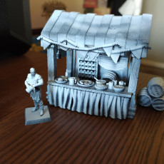 Picture of print of Modular Market Stalls x3 - Potions Master, Weapons Dealer & Food Vendor!