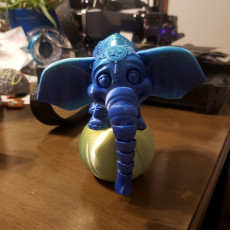 Picture of print of Cute Print-in-Place Circus Elephant