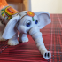 Cute Print-in-Place Circus Elephant print image