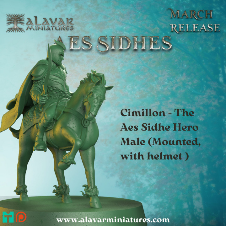 $6.00Cimillon - The Aes Sidhe Hero Male (Mounted, with helmet )