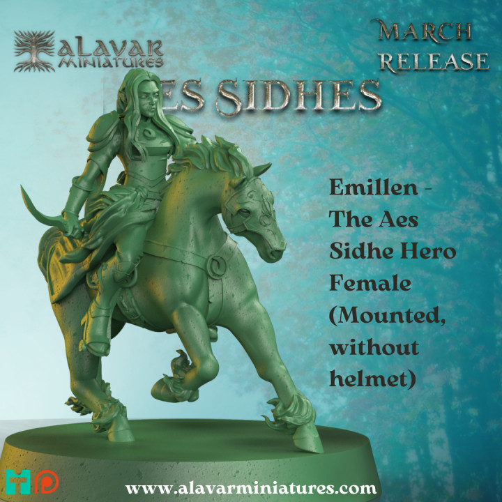 $6.00Emillen - The Aes Sidhe Hero Female(Mounted, without helmet)