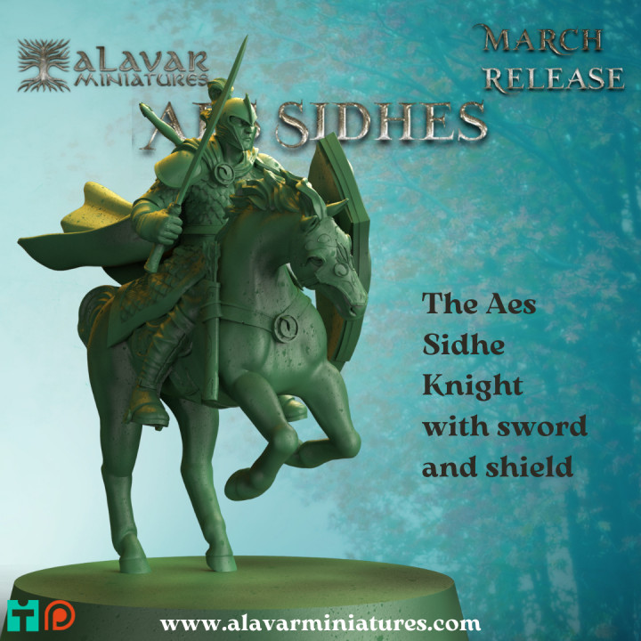 $6.00The Aes Sidhe Knight with sword and shield