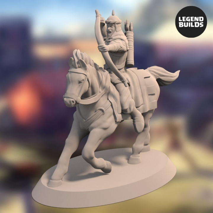 $2.99Light Cavalry of the Empire of Jagrad with Bow and Arrow – Pose 1 – 3D printable miniature – STL file