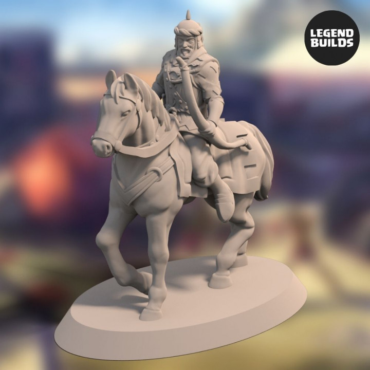 $2.99Light Cavalry of the Empire of Jagrad with Bow and Arrow – Pose 3 – 3D printable miniature – STL file