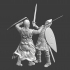 Small vignette - Crusader knight killing Russian warrior image