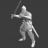Medieval heavy armoured Latvian warrior image