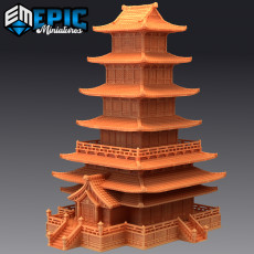 Feudal Temple Tower / Monk Building / Japanese Dynasty Shrine
