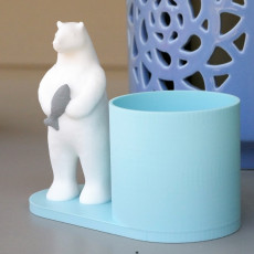 Picture of print of Polar pen holder with fish