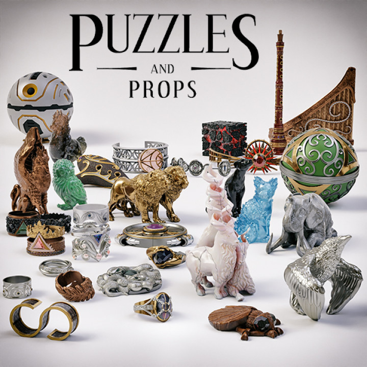 3D Printable Puzzles and Props - Full Collection by Props&Beyond