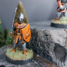 Picture of print of Medieval infantry miniatures (modular, 32mm)