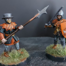 Picture of print of Medieval infantry miniatures (modular, 32mm)
