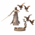 002 Celtic Goddess of War Morrigan with Her Raven Crows image