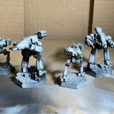 Picture of print of Hex Tech Bases for Battletech Miniatures