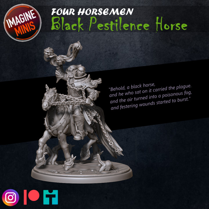 $6.00Four Horsemen - Black Pestilence Horse