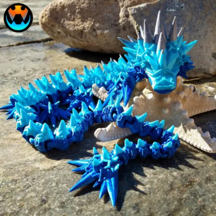 $4.07Void Sea Dragon, Articulating Flexi Wiggle Pet, Print in Place, Fantasy Serpent