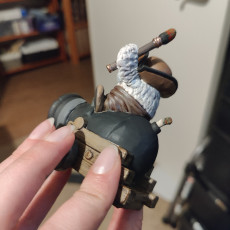Picture of print of Owlkin Cannoneer Miniature - Pre-Supported