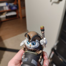 Picture of print of Owlkin Cannoneer Miniature - Pre-Supported